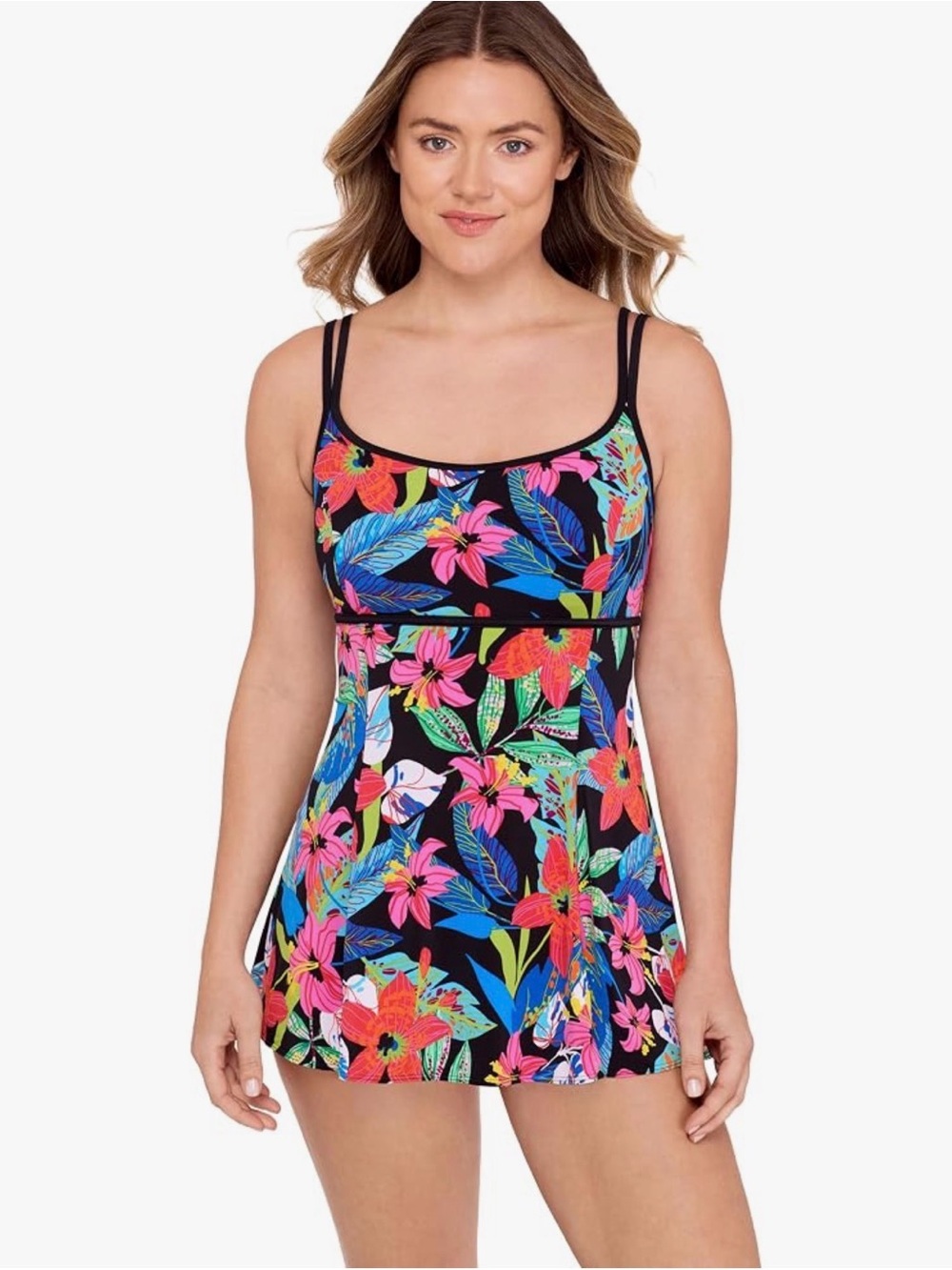 Great Lengths By Longitude Empire Princess Seam Swim-dress Plus Size 20 New